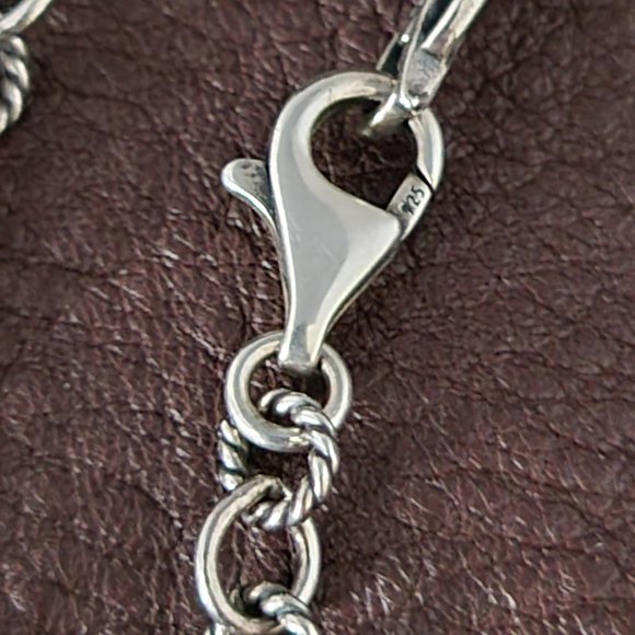 Sterling Signed Carolyn Polack Relios Sterling Filigree Openwork Necklace SW - Picture 9 of 9